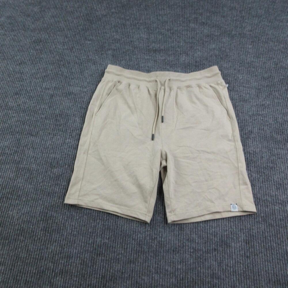 Grayers Shorts Mens M Beige Elevated Jersey Draw Cord Cotton 32x8* NWT